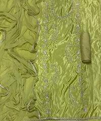 Dhamaka Offer Glass Organza Suit Set with Sequins & Beads work - Yanchi