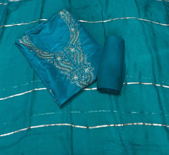 Dhamaka Offer Glass Organza Suit Set With Sequins & Zari Thread Work - Yanchi