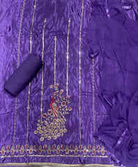 Dhamaka Offer Gold Crush Suit Set with Heavy Sequins & Zari work - Yanchi