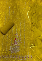 Dhamaka Offer Gold Crush Suit Set with Heavy Sequins & Zari work - Yanchi