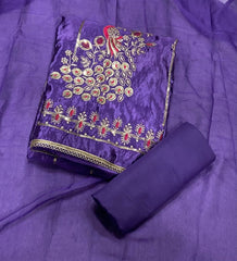 Dhamaka Offer Gold Crush Suit Set with Heavy Sequins & Zari work - Yanchi