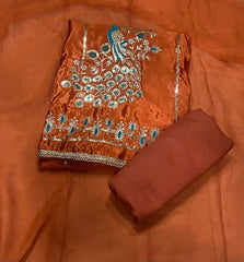 Dhamaka Offer Gold Crush Suit Set with Heavy Sequins & Zari work - Yanchi