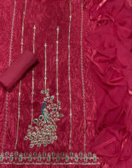 Dhamaka Offer Gold Crush Suit Set with Heavy Sequins & Zari work - Yanchi