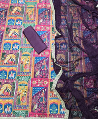 Dhamaka Offer Insta Trending Raja Rani Crepe Suit Set with Heavy Zari & Sequins Work - Yanchi