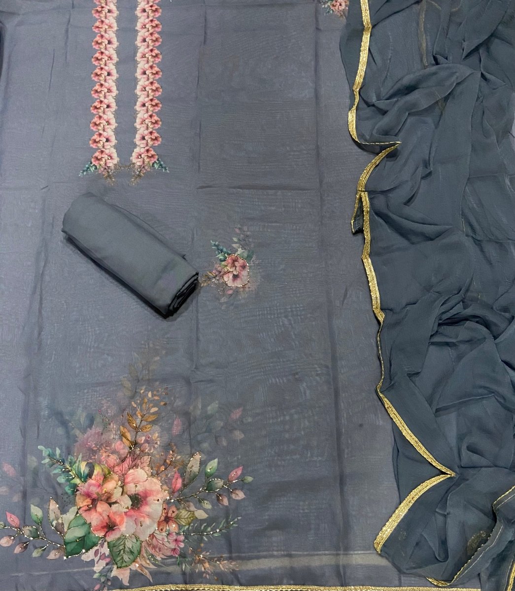 Dhamaka Offer Organza Suit Set with Khatli Work - Yanchi