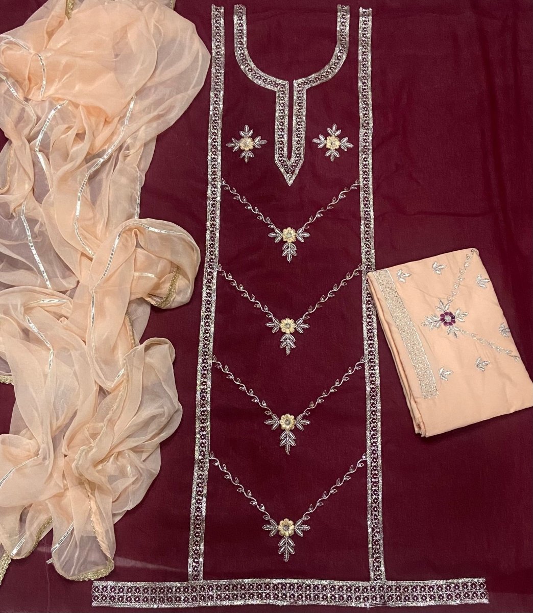 Dhamaka Offer Shimmer Suit Set with Heavy Sequins & Zari Thread work(Bottom work) - Yanchi