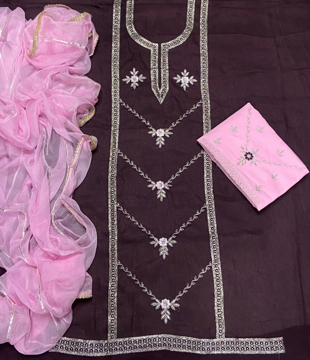 Dhamaka Offer Shimmer Suit Set with Heavy Sequins & Zari Thread work(Bottom work) - Yanchi