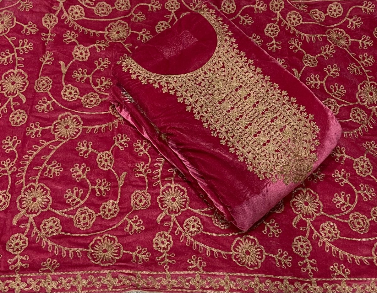 Dhamaka Offer Velvet Winter Suit Set(DN130) - Yanchi