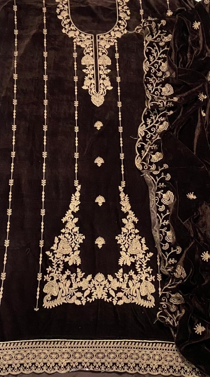 Dhamaka Offer Velvet Winter Suit Set(DN130) - Yanchi