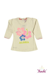 Dream Threads Aloha Tshirt & Bottom Set (Cream) - Yanchi