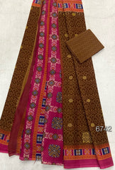 Elegant Pure Cotton Batik Print Saree - Yanchi