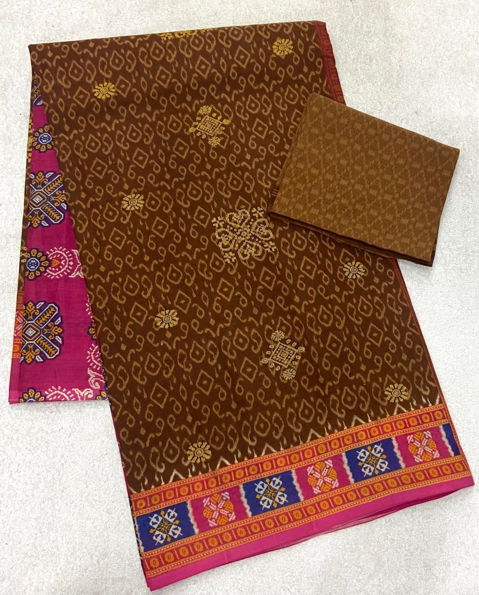 Elegant Pure Cotton Batik Print Saree - Yanchi