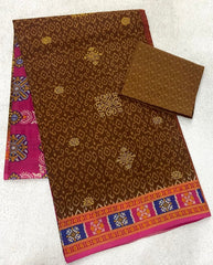 Elegant Pure Cotton Batik Print Saree - Yanchi