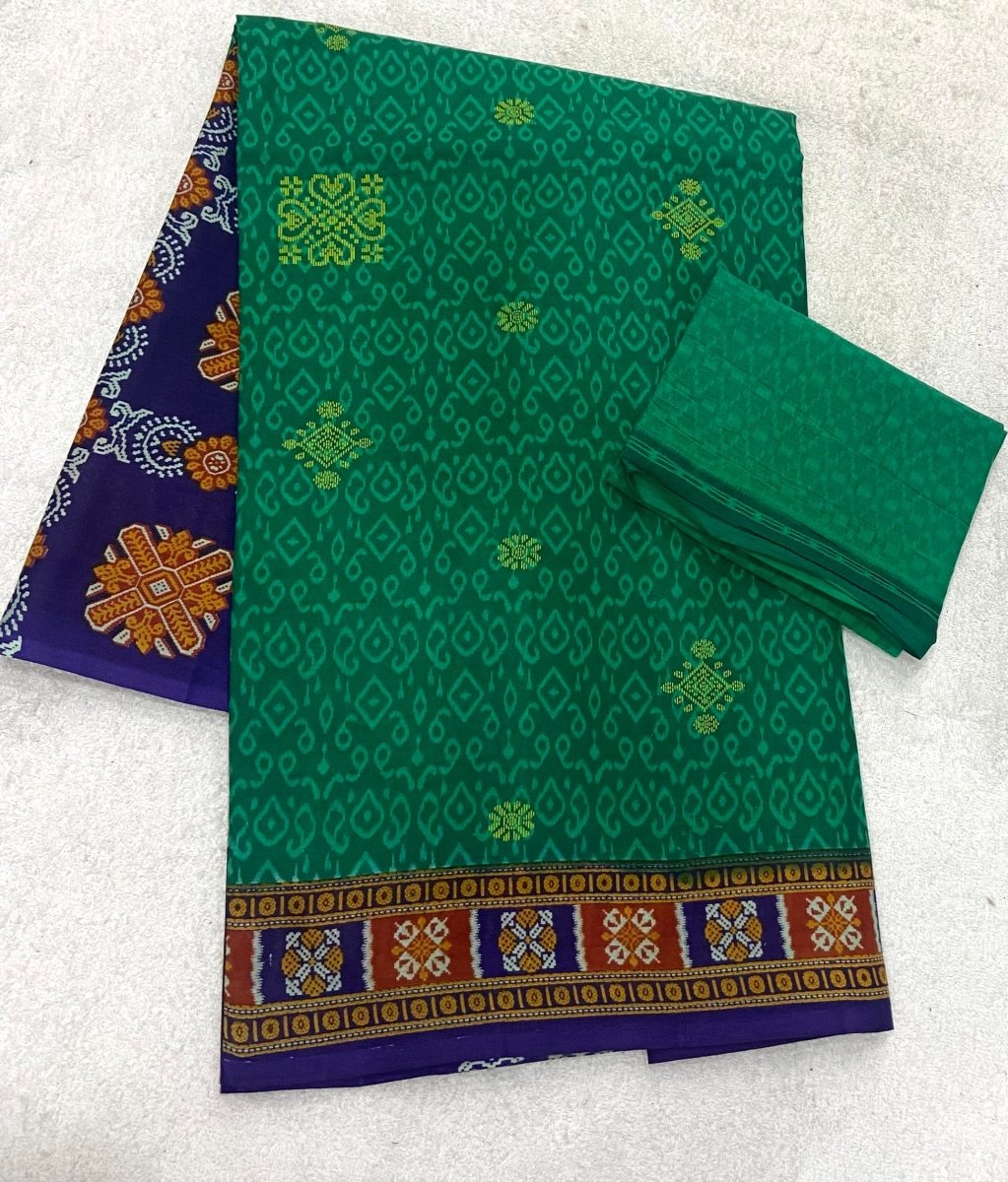 Elegant Pure Cotton Batik Print Saree - Yanchi