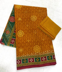 Elegant Pure Cotton Batik Print Saree - Yanchi