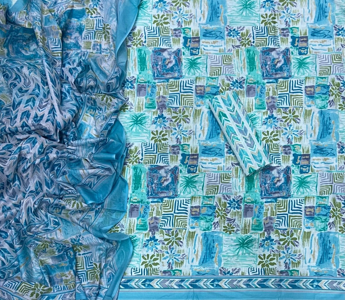 Enchant Cotton Print Suit Set(Maharani) - Yanchi