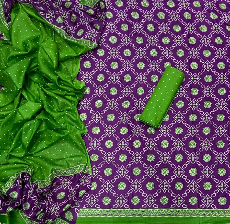 Enchant Cotton Print Suit Set(Vol - 143) - Yanchi