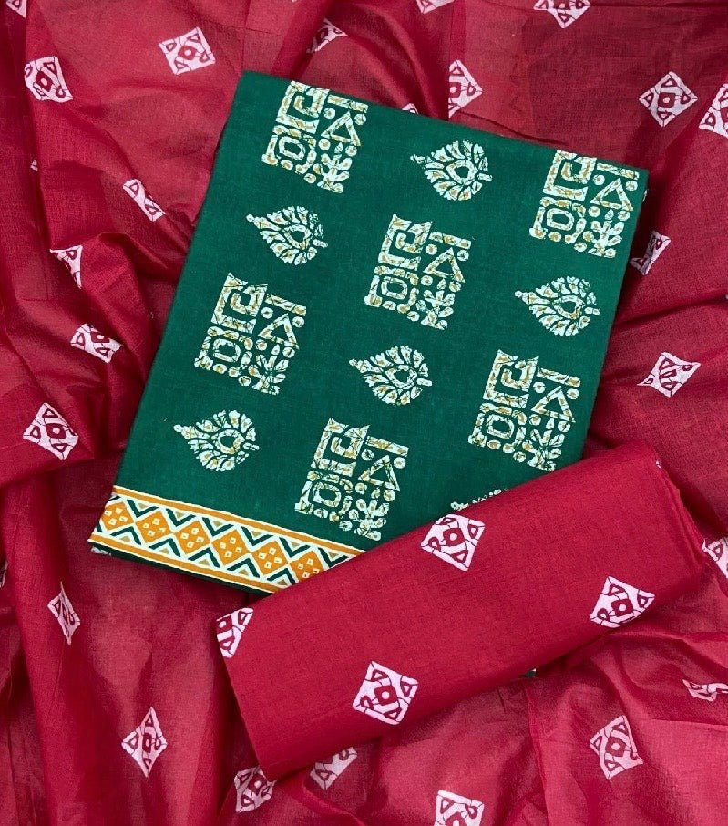 Enchant Cotton Print Suit Set(Vol - 906) - Yanchi
