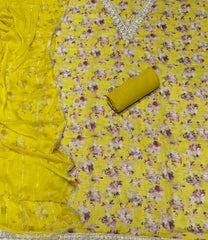 Fancy Burberry Digital Print Suit Set with Pearl & Cutdana Work - Yanchi