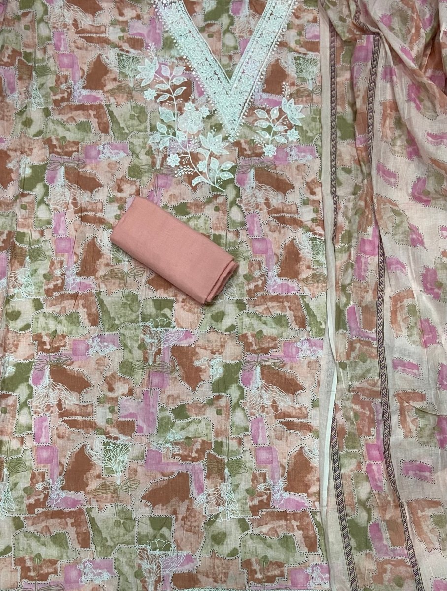 Fancy Chikankari Pure Cotton Suit Set - Yanchi