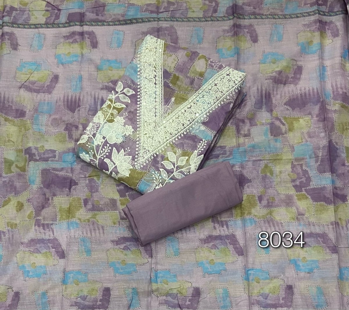 Fancy Chikankari Pure Cotton Suit Set - Yanchi
