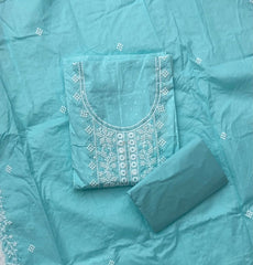 Fancy Chikankari Pure Cotton Suit Set - Yanchi
