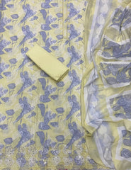 Fancy Chikankari Pure Cotton Suit Set - Yanchi