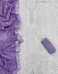 Fancy Chikankari Pure Cotton Suit Set - Yanchi