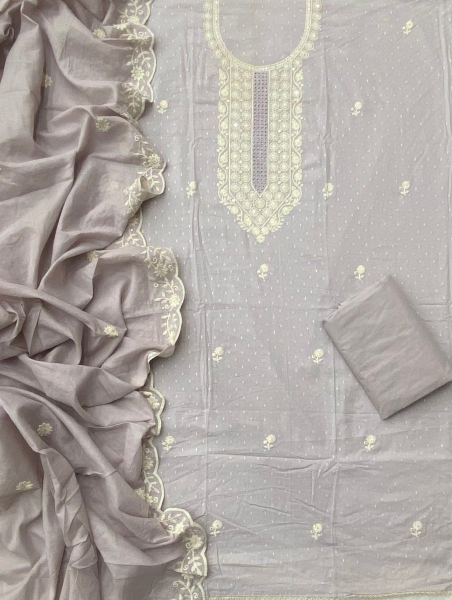 Fancy Chikankari Pure Cotton Suit Set - Yanchi