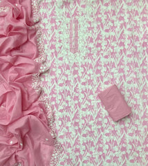 Fancy Chikankari Pure Cotton Suit Set - Yanchi