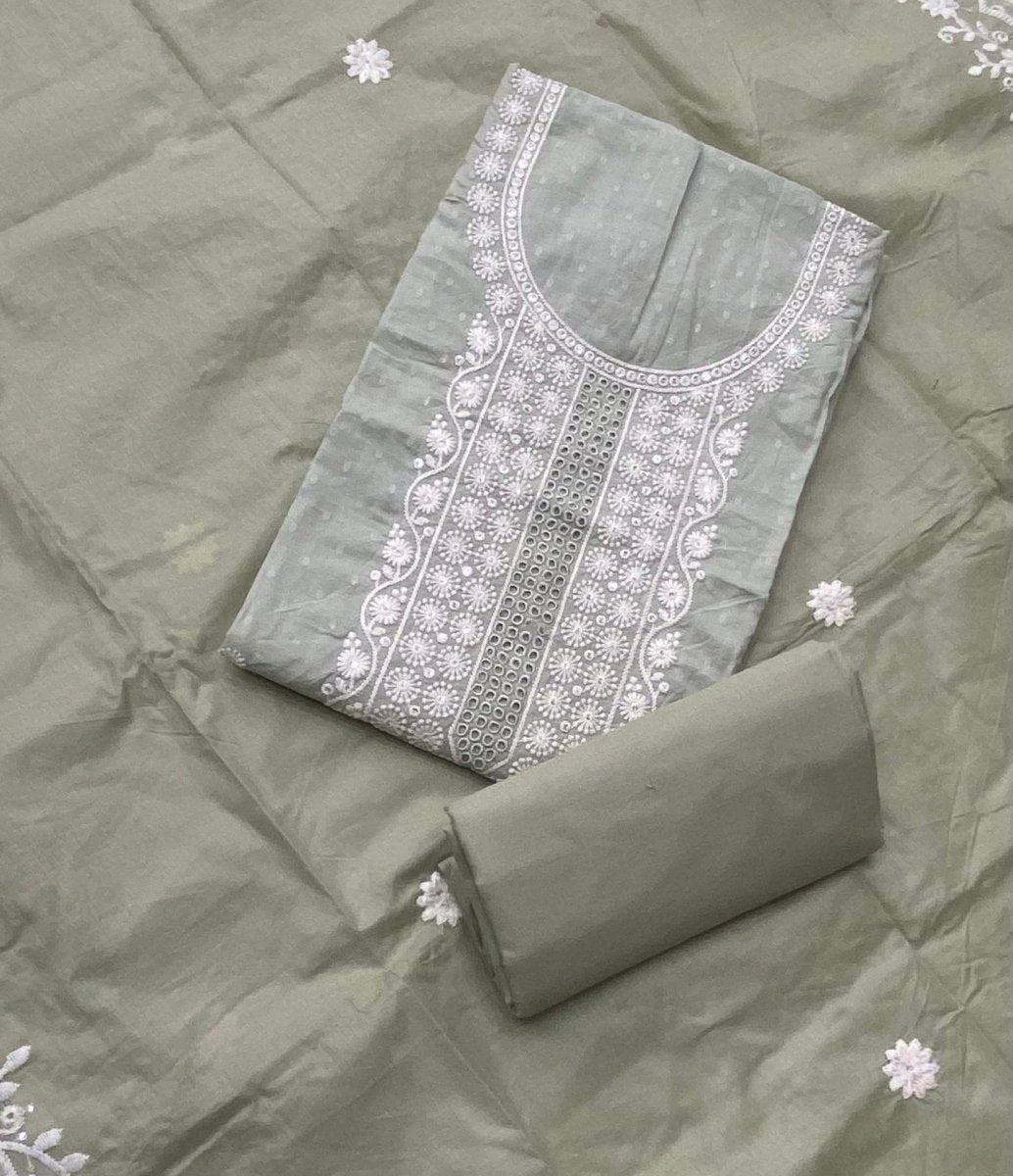 Fancy Chikankari Pure Cotton Suit Set - Yanchi