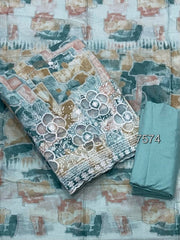 Fancy Chikankari Pure Cotton Suit Set - Yanchi