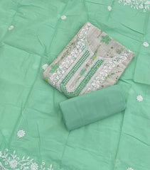 Fancy Chikankari Pure Cotton Suit Set - Yanchi