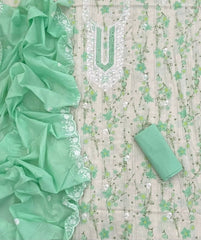 Fancy Chikankari Pure Cotton Suit Set - Yanchi