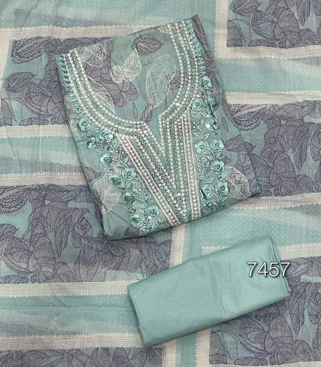 Fancy Chikankari Pure Cotton Suit Set - Yanchi