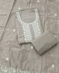 Fancy Chikankari Pure Cotton Suit Set - Yanchi