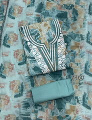 Fancy Chikankari Pure Cotton Suit Set - Yanchi