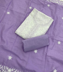 Fancy Chikankari Pure Cotton Suit Set - Yanchi