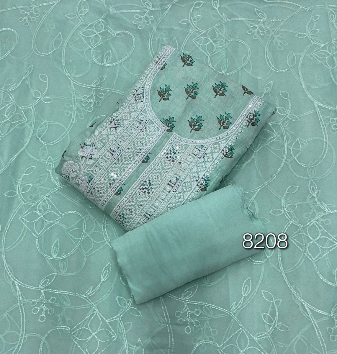 Fancy Chikankari Pure Cotton Suit Set - Yanchi