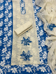 Fancy Chikankari Pure Cotton Suit Set - Yanchi
