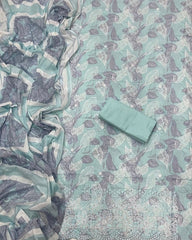 Fancy Chikankari Pure Cotton Suit Set - Yanchi
