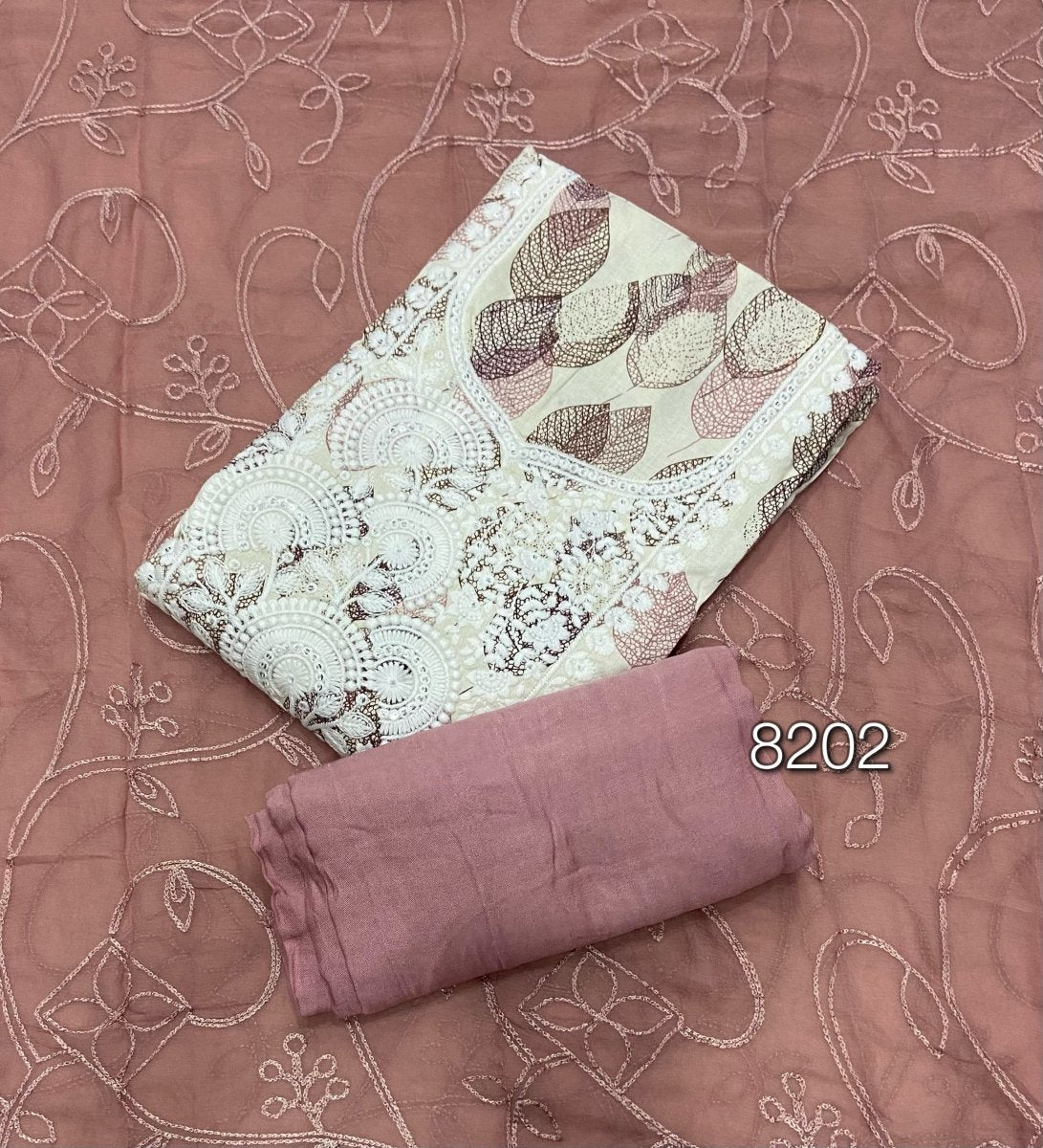 Fancy Chikankari Pure Cotton Suit Set - Yanchi