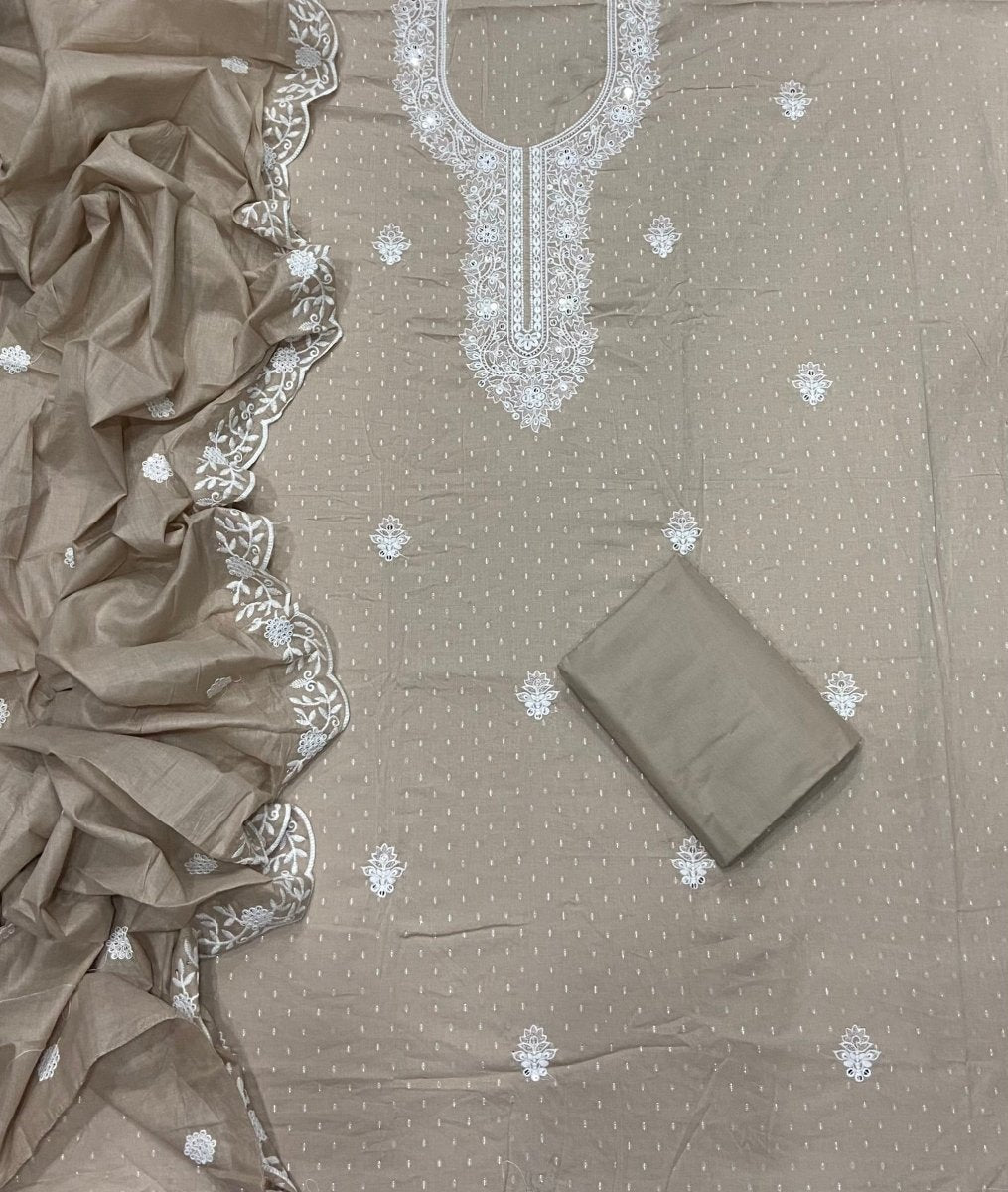 Fancy Chikankari Pure Cotton Suit Set - Yanchi