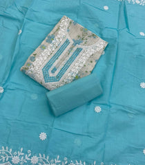 Fancy Chikankari Pure Cotton Suit Set - Yanchi