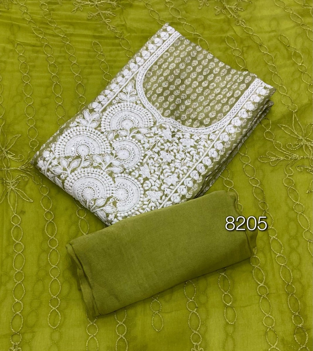Fancy Chikankari Pure Cotton Suit Set - Yanchi