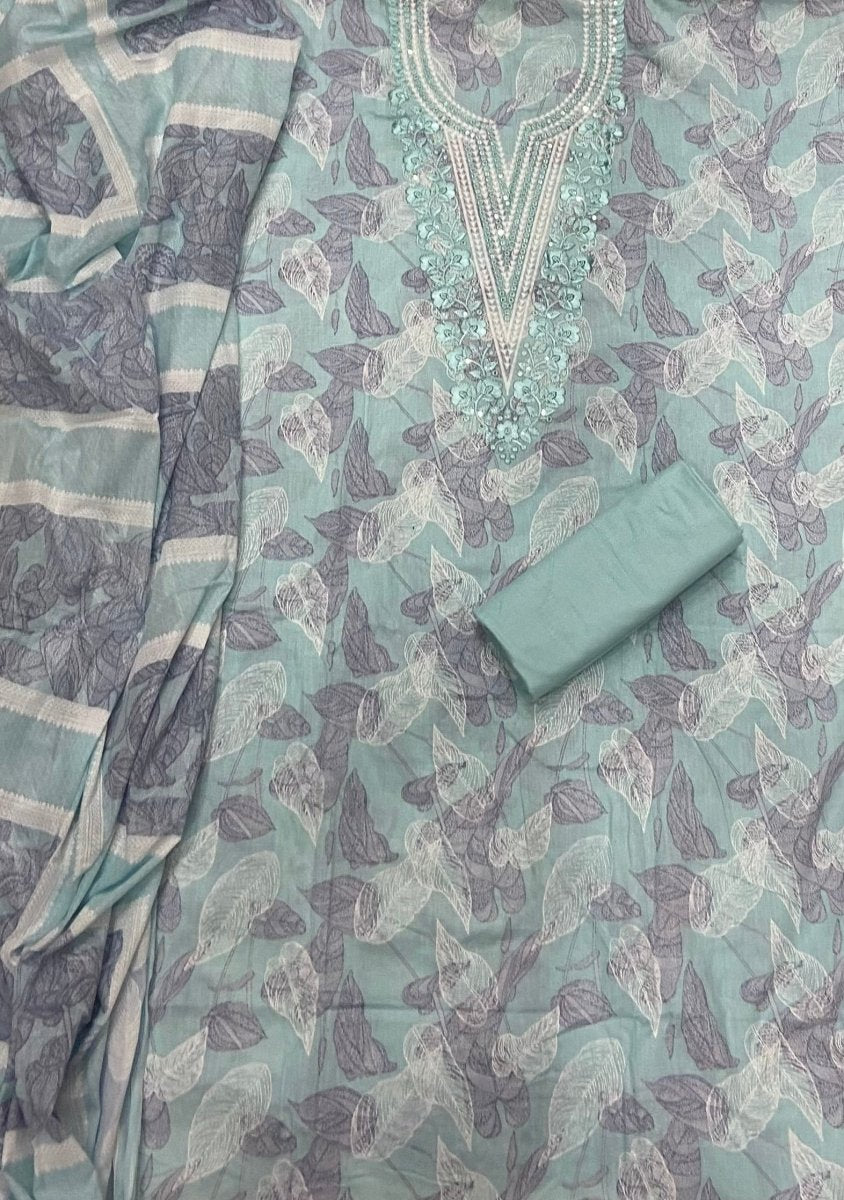Fancy Chikankari Pure Cotton Suit Set - Yanchi