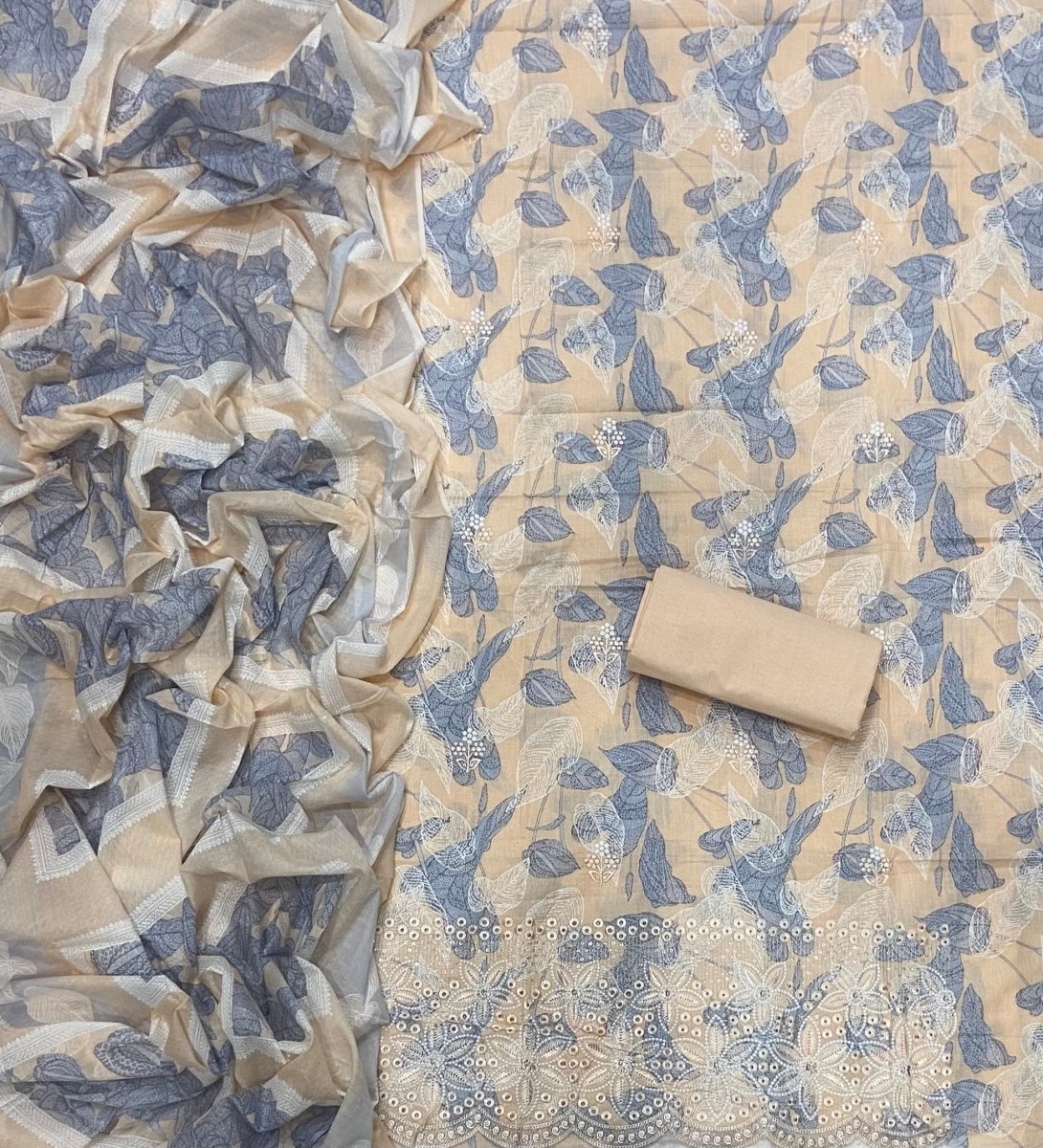 Fancy Chikankari Pure Cotton Suit Set - Yanchi