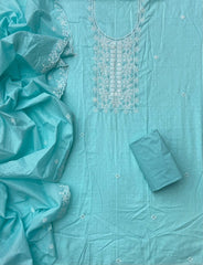 Fancy Chikankari Pure Cotton Suit Set - Yanchi