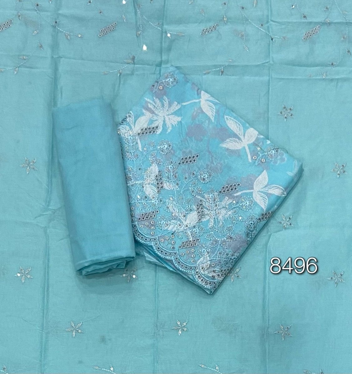 Fancy Chikankari Pure Cotton Suit Set - Yanchi