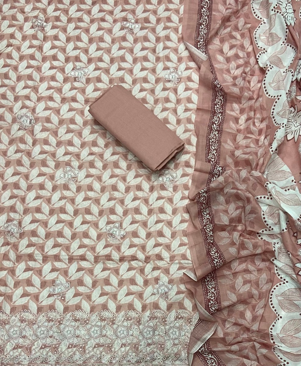 Fancy Chikankari Pure Cotton Suit Set - Yanchi